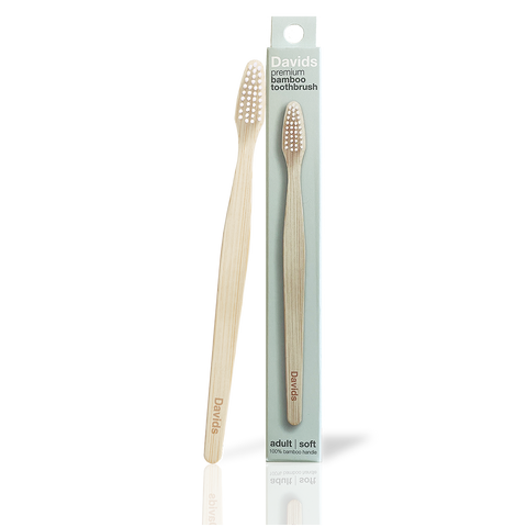 Davids premium bamboo toothbrush | adult soft | single