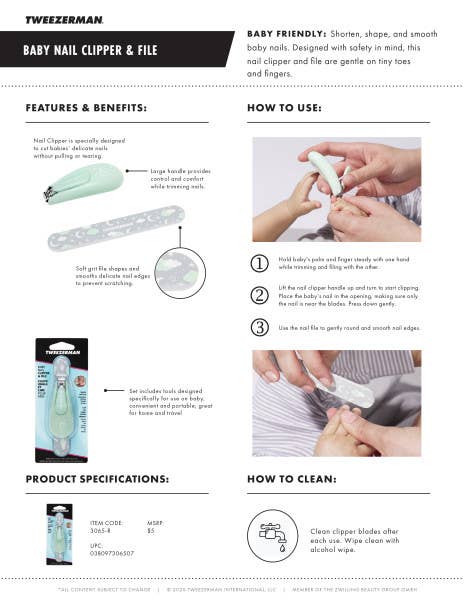 Tweezerman Baby Nail Clipper Green