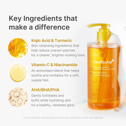 [Medicube] Kojic Acid Turmeric Brightening Body Wash, 400ml