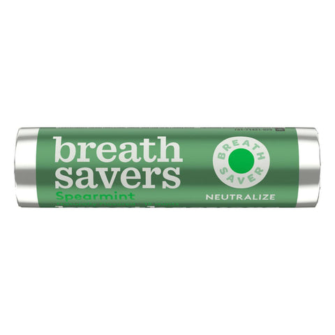 BREATH SAVERS Spearmint Flavored Mints .75 oz. Roll, 12 ct.