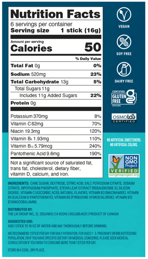 Liquid I.V. Hydration Multiplier - Strawberry (6 ct)