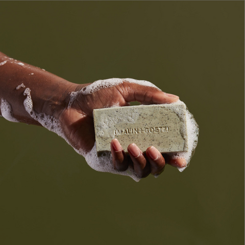 Malin+Goetz eucalyptus mandelic acid exfoliating bar soap