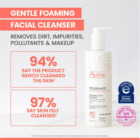 Avène Tolerance Foaming Facial Cleanser 390ml