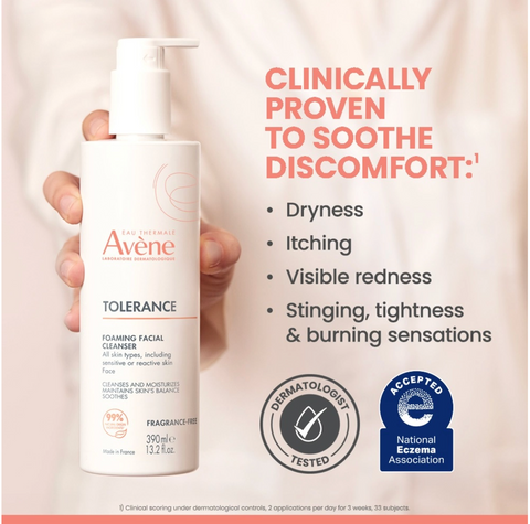 Avène Tolerance Foaming Facial Cleanser 390ml