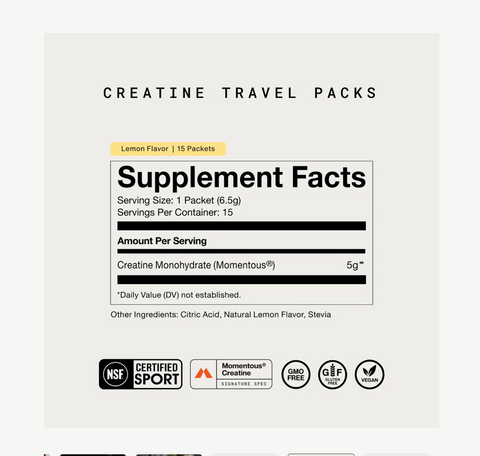Creatine 15-Travel Packs - Lemon