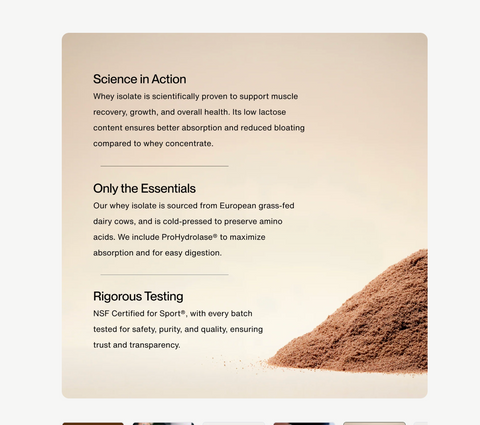 Grass-Fed Whey Protein Isolate Powder - Vanilla