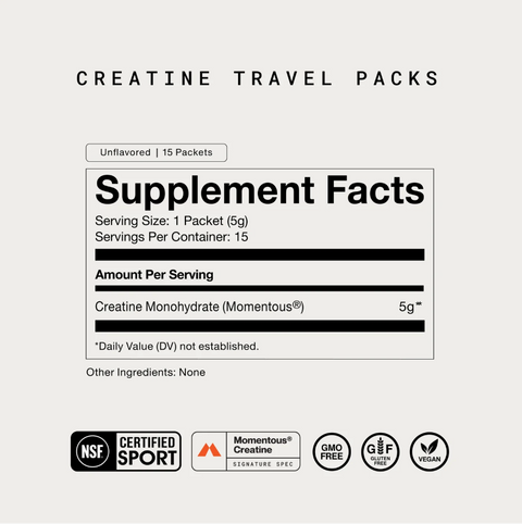 Creatine 15-Travel Packs - Unflavored