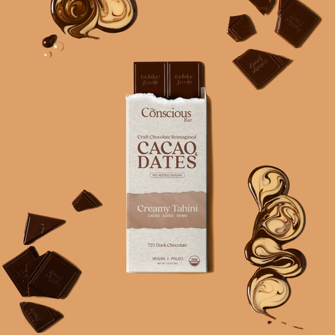 Date Sweetened Dark Chocolate - Creamy Tahini