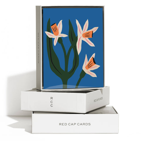 Blue Daffodils greeting card
