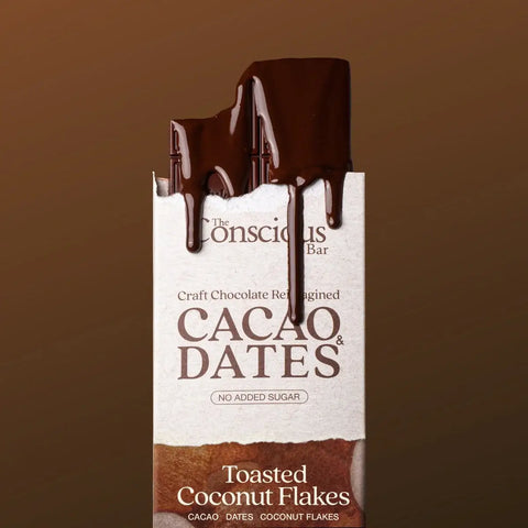 Date Sweetened Dark Chocolate - Toasted Coconut Flakes