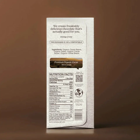 Date Sweetened Dark Chocolate - Espresso Crunch