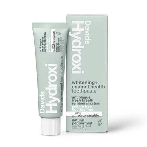 Davids Hydroxi™ travel size toothpaste / whitening + enamel health nano-hydroxyapatite / peppermint / 1.75 oz